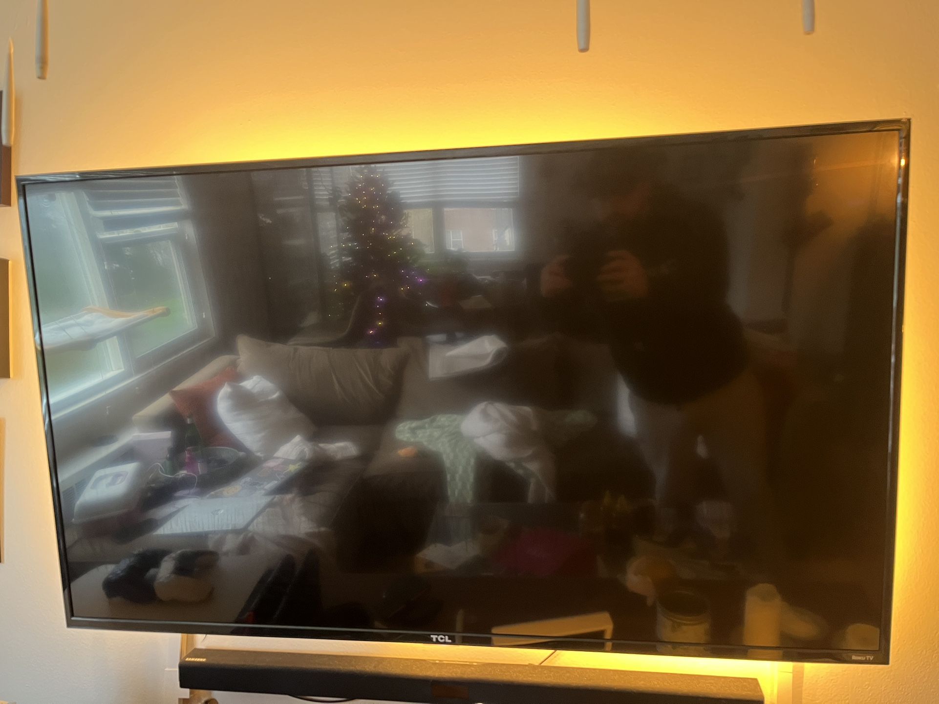 65” TCL Smart TV With Wall Mount And Back Lights