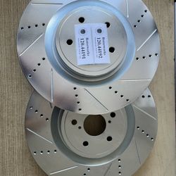 Lexus GSF 16-20, RCF 15-20 Front Drill Slot Rotors Brake Pads
