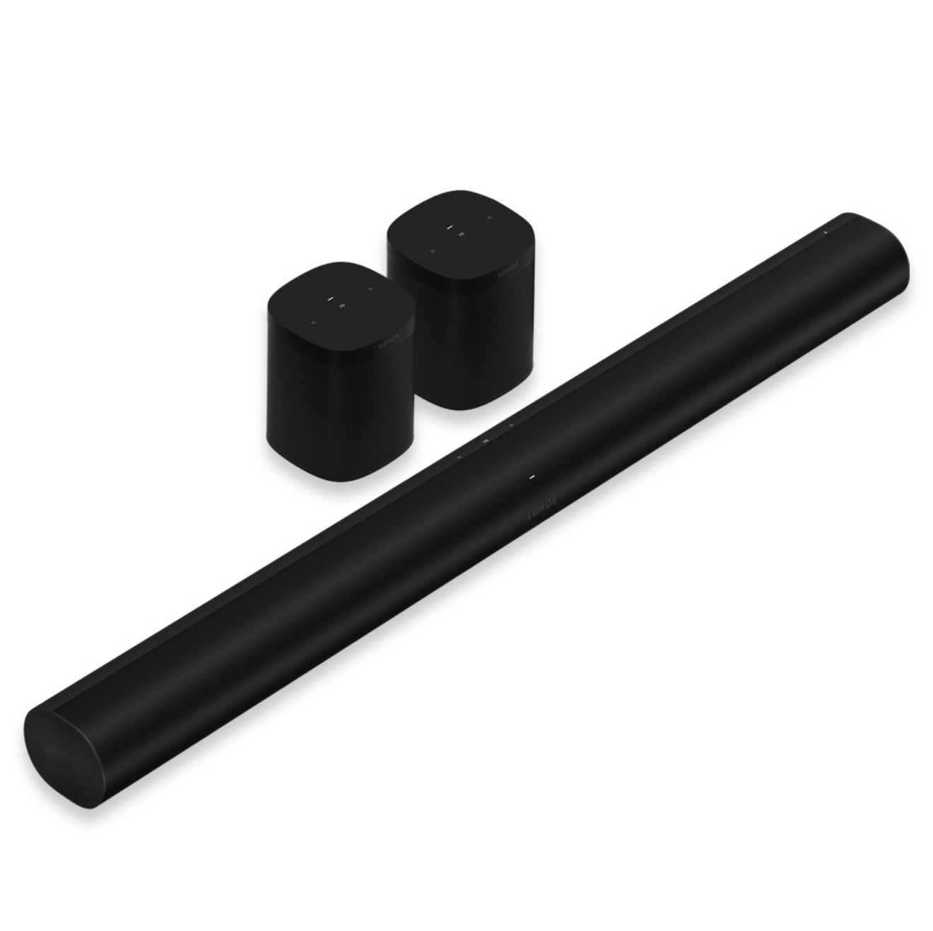 Sonos Arc soundbar paired with a pair of Sonos One SL speakers