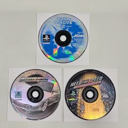 Lot Of 3 Playstation 1 Games: Bust-A-Move 2, NFS High Stakes & NFS Porsche Unleashed