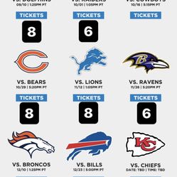  CHARGER TICKETS FOR SALE 