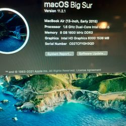 2015 Macbook Air 13 Core I5