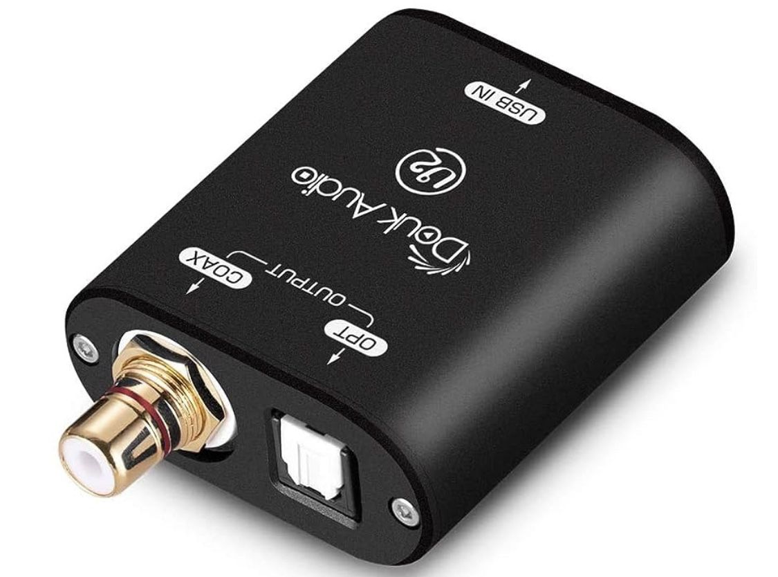 Douk Audio U2 XMOS XU208 Digital Interface, USB to TOSLINK Coaxial/Optical Audio Adapter, for DAC/Preamp/Amplifier, Support PCM & DSD64 (Upgrade Versi