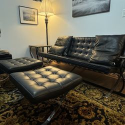 Mie Van Der Rohe (Barcelona Couch And Ottomans) 