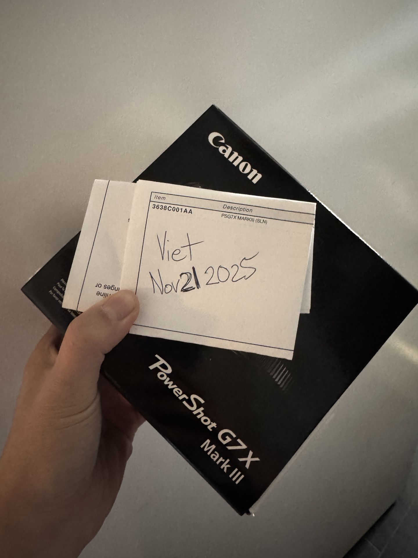 Brand new canon G7xIII