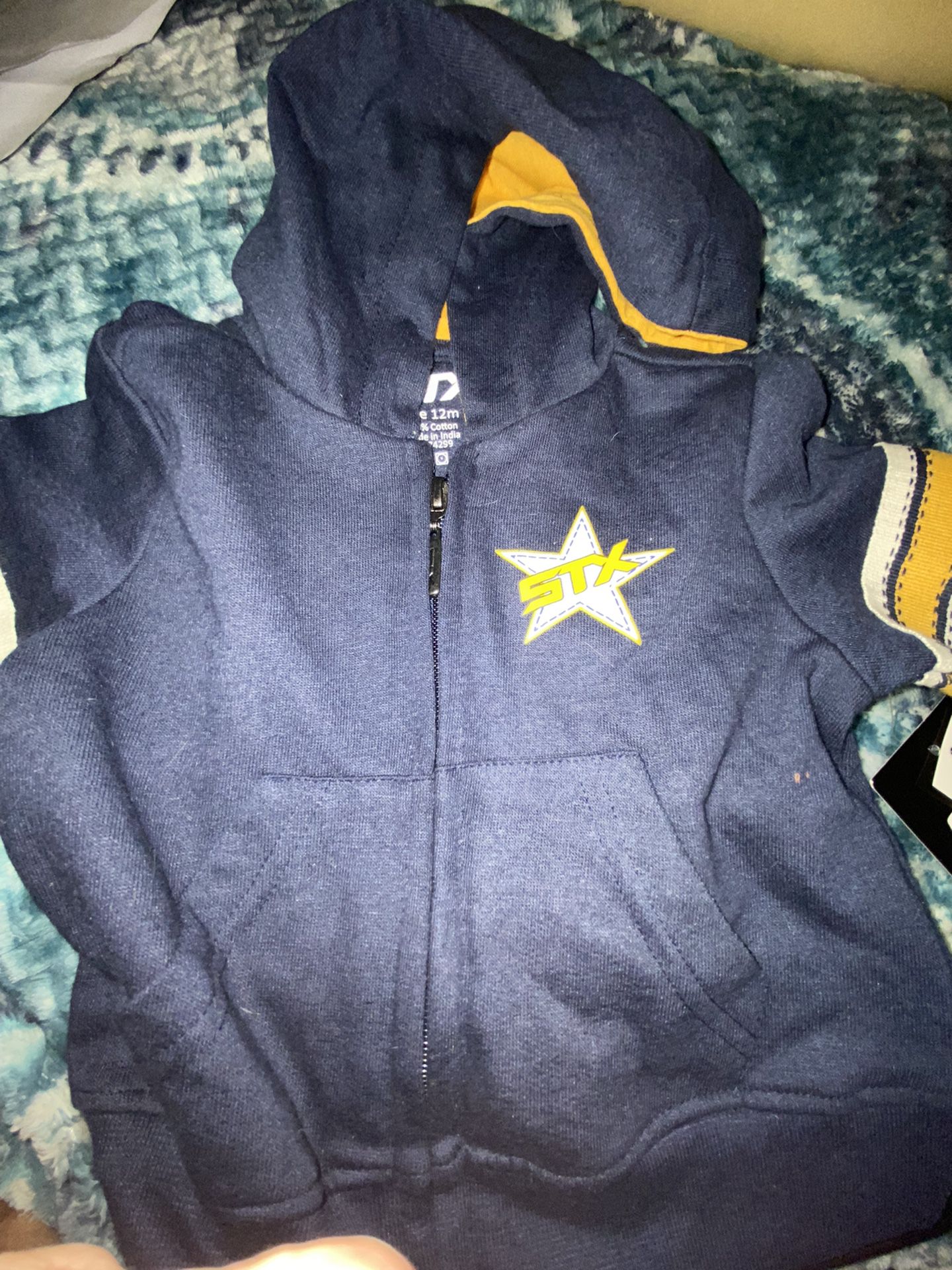Boys Toddler Size 12 Months Hooded Sweat Jacket 