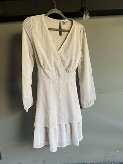 Light Pink And White Cheetah Dress 