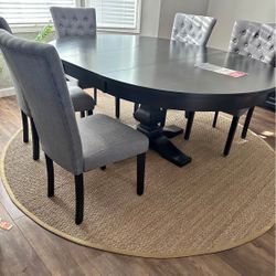 Dining Table (pedestal) With Leaf