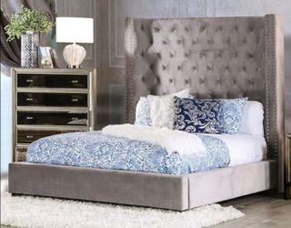 Brand New Grey Queen Bed Frame