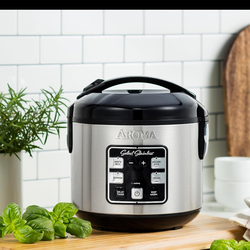 Aroma Housewares Select Stainless Digital Rice & Grain Multicooker, Rice Cooker 4 Cup uncooked, (ARC-914SBDS