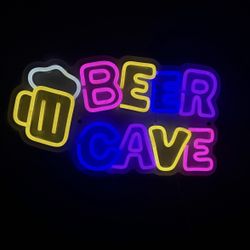 Neon “BEER CAVE” Bar Sign 