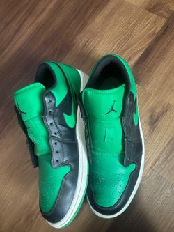 Air Jordan 1 Low Black Green Sneakers