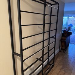 Free full size black metal platform bed frame