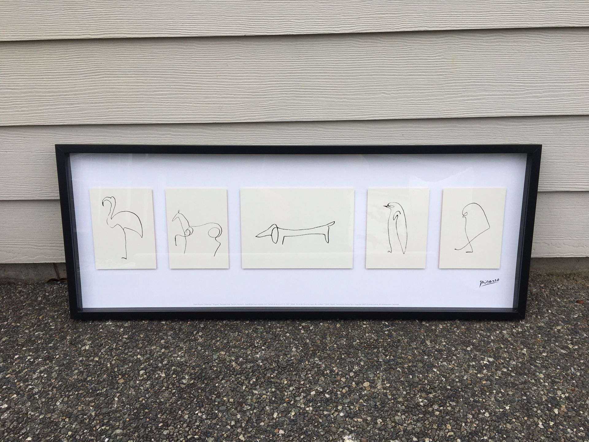 IKEA Pablo Picasso “Olunda” Framed Animal Sketch Print