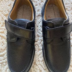 Black Leather Dr. Comfort Shoes