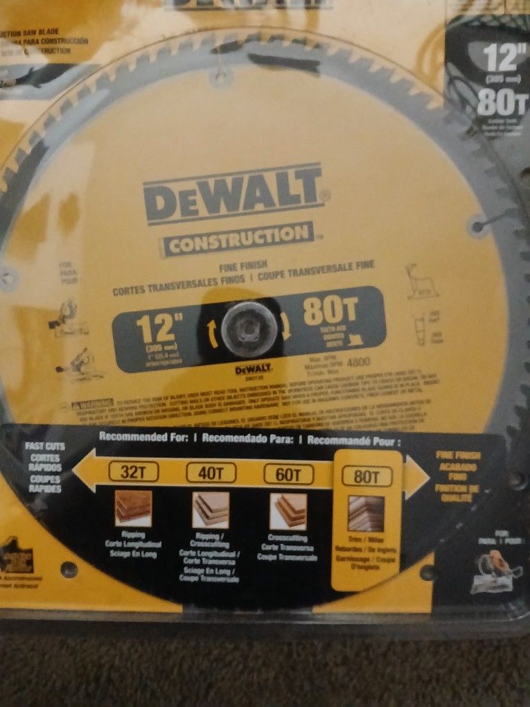 Dewalt 12" Saw Blade