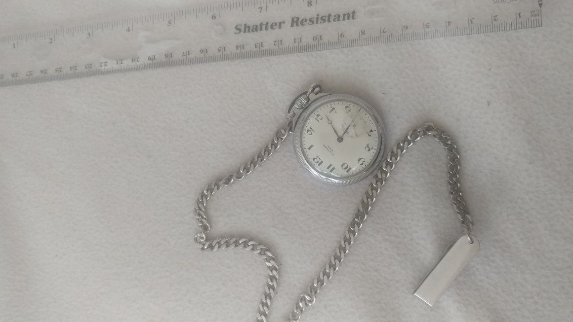 Vintage Waltham silver pocket watch
