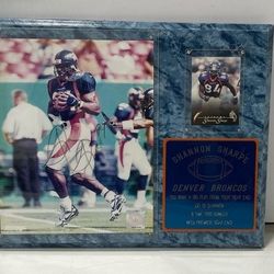 NFL Denver Broncos - Shannon Sharpe's Autographed Plaque With COA!🔥