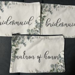 Wedding Party Makeup Bags (all3 Only 5 Total)