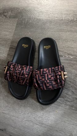 Fendi Roma FF Monogram Slide Sandals