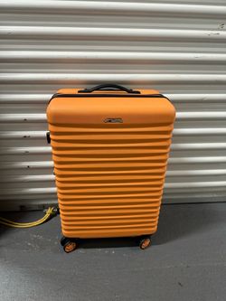 SOLITE 24in Orange Hardcase Spinner Rolling Suitcase w/ Wheels Solid Unisex