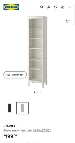 White IKEA Hemnes Bookshelf