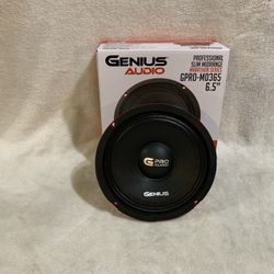 New 6.5” Genius Audio Slim Shallow Mount Midrange Loud Speaker  $35 Each   