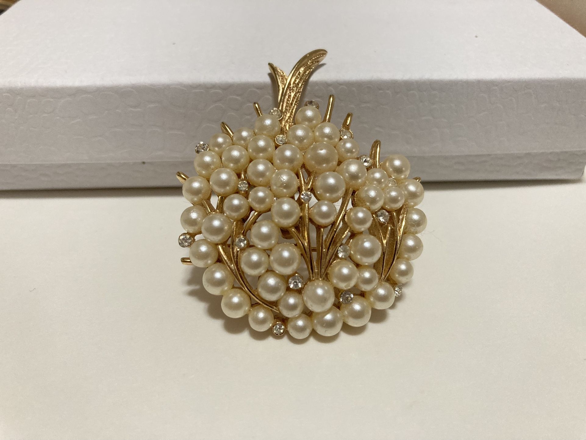 Crown Trifari Pearl Brooch