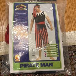 Pirate Man Halloween Costume. Adult costume.