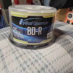 50 Pack 25GB Optical Quantum Blu Ray Discs
