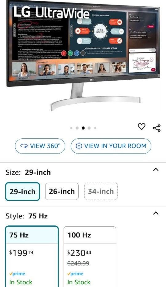 Wide Computer Monitor From LG Brand New 