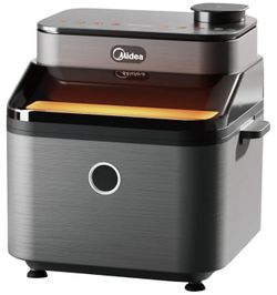 Midea 7.3L Extra Large Digital Air Fryer 1500W with Large See-Through Window, Dual Frying Functions, 8 Functions with Digital Panel, Dual Cyclone Rapi