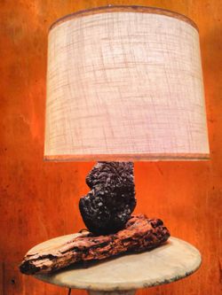 Hand made natural driftwood lamp