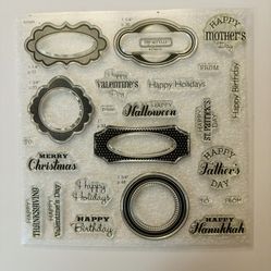 22pc 30 Year Close to My Heart Stamps w/ Vinyl Storage Envelope w/ Snap