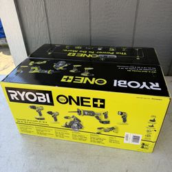 RIOBI ONE+ 18V Cordless 6-Tool Combo Kit with 1.5 Ah Battery, 4.0 Ah Battery, and Charger