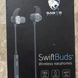 Bluetooth in Ear Headphones V4.1, Wireless Earbuds with Microphone, Sweat Proof Sports Headset, Stereo Running Earphones with 6 Hour Battery, SwiftBud