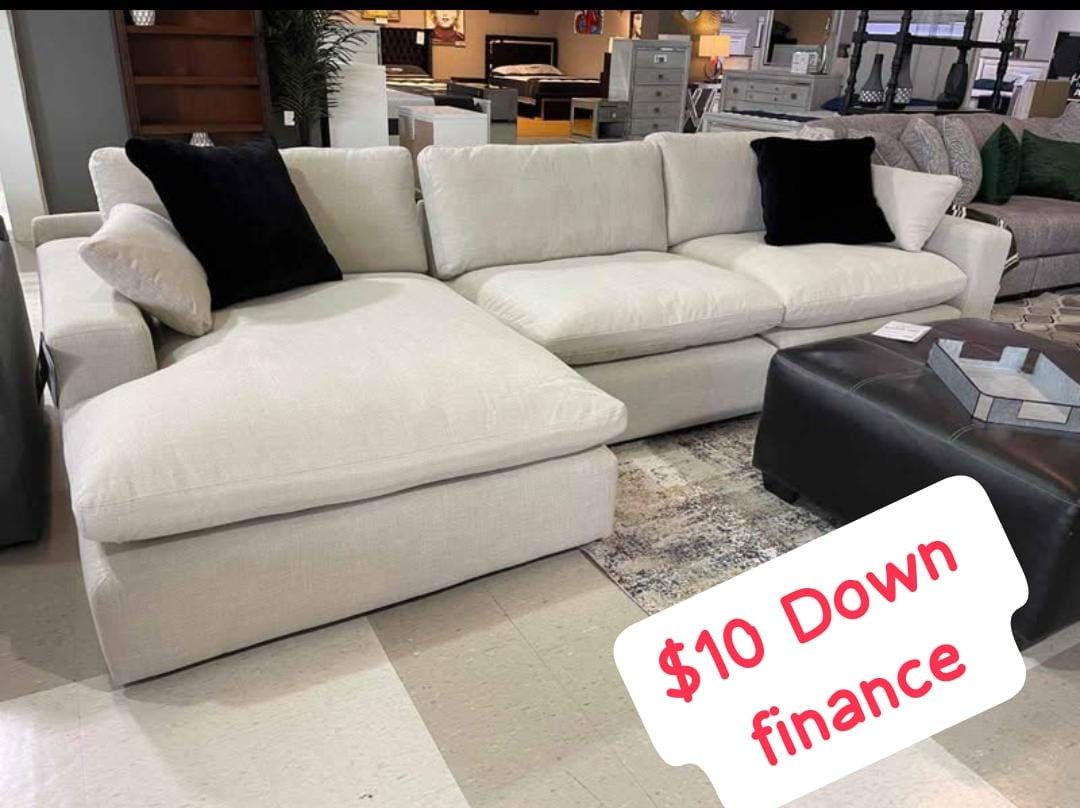$10 Down Finance Cloud Sectional Couchs Sofa Sleeper Bedroom Set Queen Bed King Bed Dining Table Bunk Bed Vanity