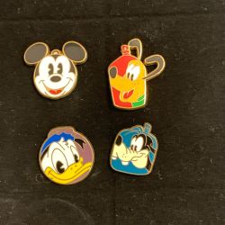 Disney Cruise Lines - FAB 4 Mount Rustmore Collectible Pin Set From 2000