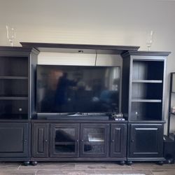 Entertainment Center, Wine Rack W/ Chiller and a Side Console 