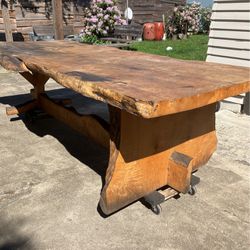 huge maple slab table