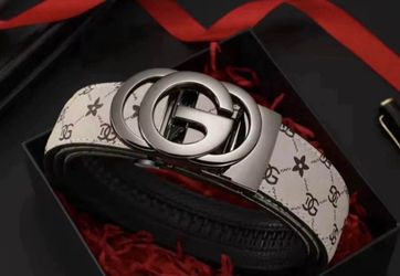 Men belt Genuine Leather Belt Metal Alloy Automatic Buckle Brand Luxury...