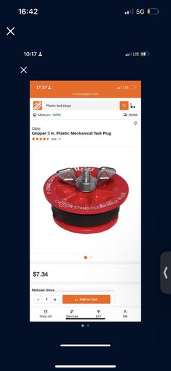 Gripper 3 in. Plastic Mechanical Test Plug