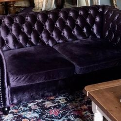Purple Velvet Sofa