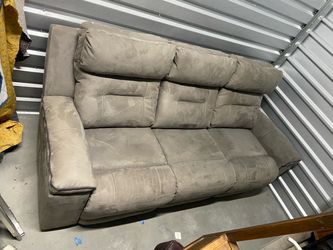 Gray recliner sofa
