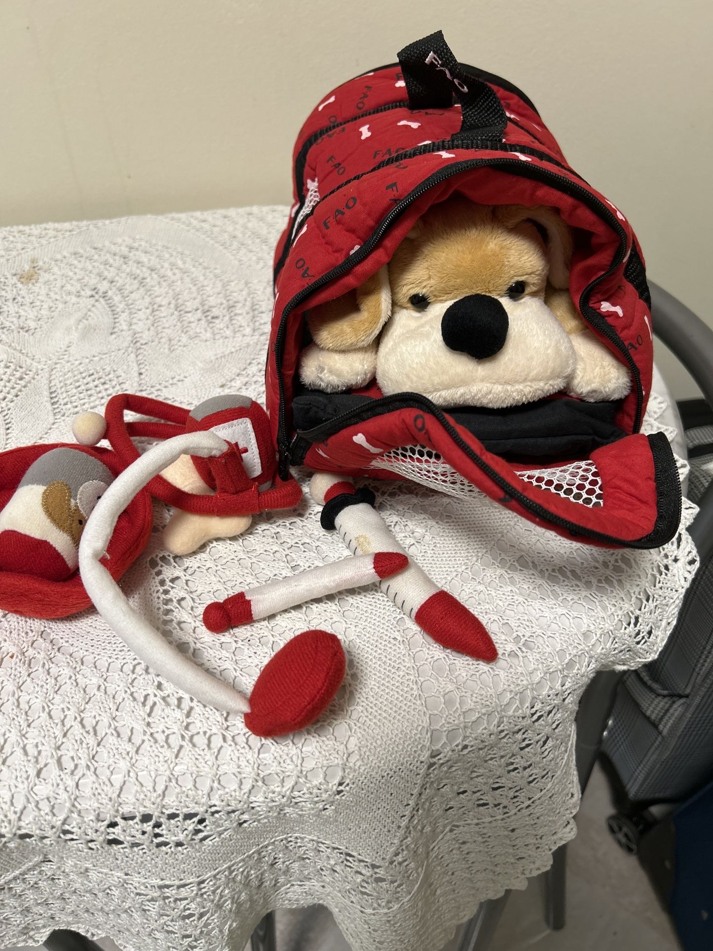 Plush Dog Backpack