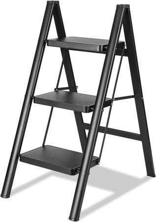 TOOLITIN 3 Step Ladder, Folding Step Stool