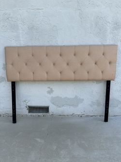 Queen Sized Head Board With Metal Bed Frame