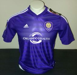 Adidas Orlando City Youth Home Jersey, Purple/White, Size YXL