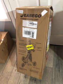 EASEGO Golf Push Cart 3 Wheel  Golf Bag Cart Foldable with Phone Holder/Cup/U...