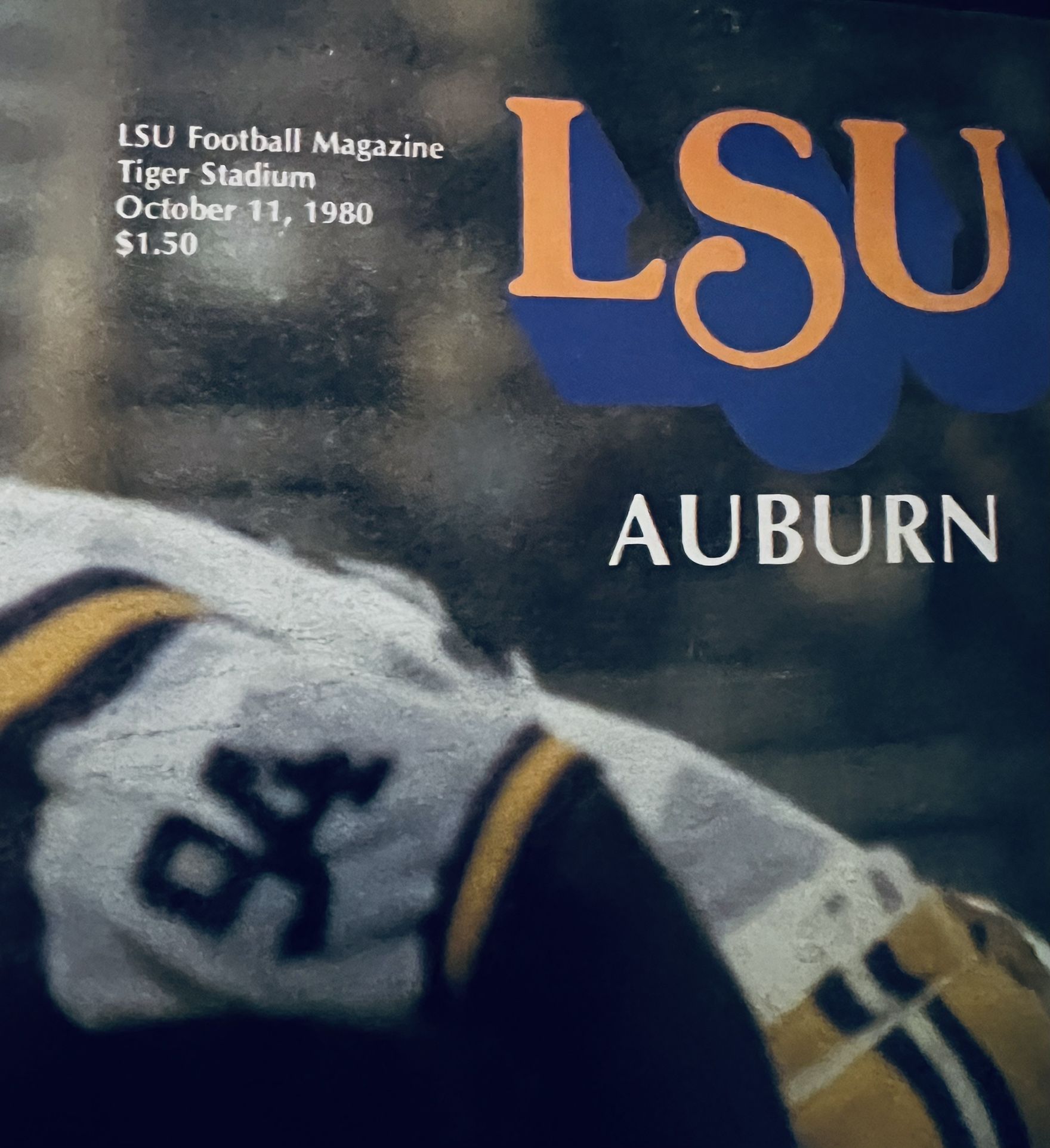 1980 LSU vs Auburn Game Day Program 